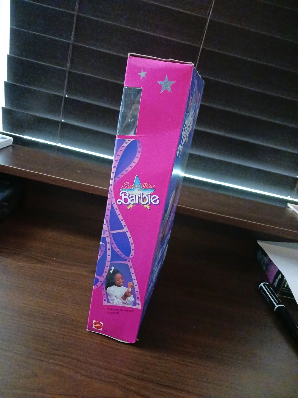 Barbie Superstar African American Doll in Pink Feathered Gown